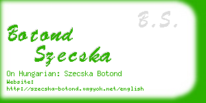 botond szecska business card